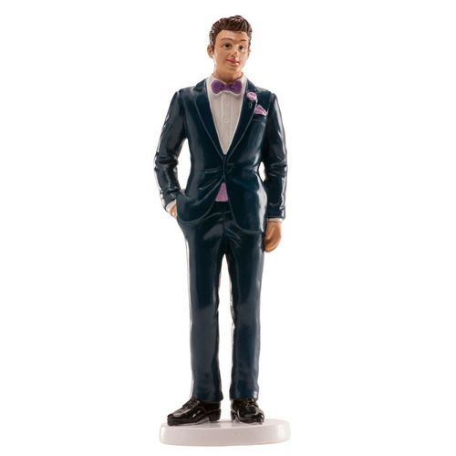 FIGURINE POUR GTEAU HOMME COSTUME BLEU